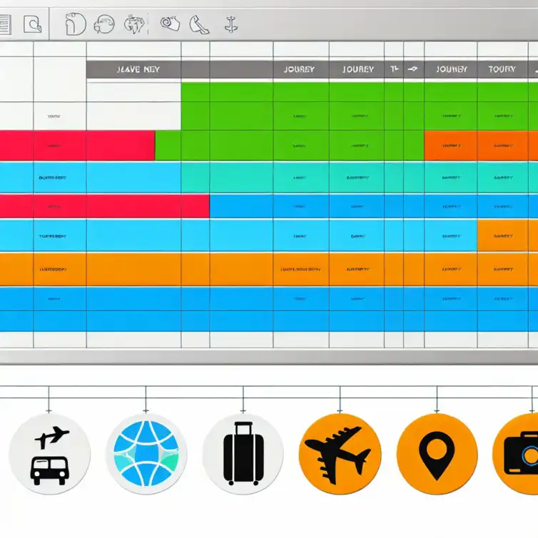 Google Sheets travel itinerary template