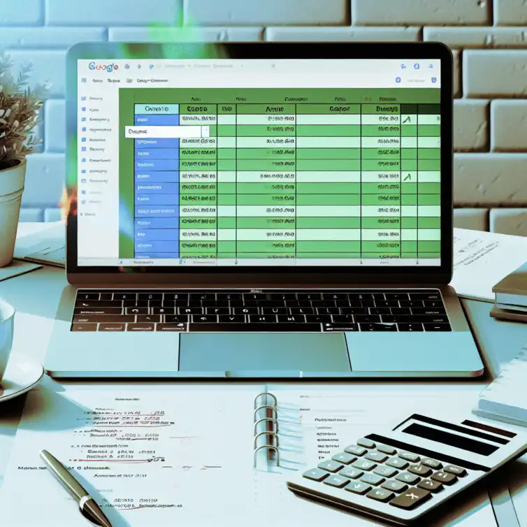 Expense report template in Google Sheets